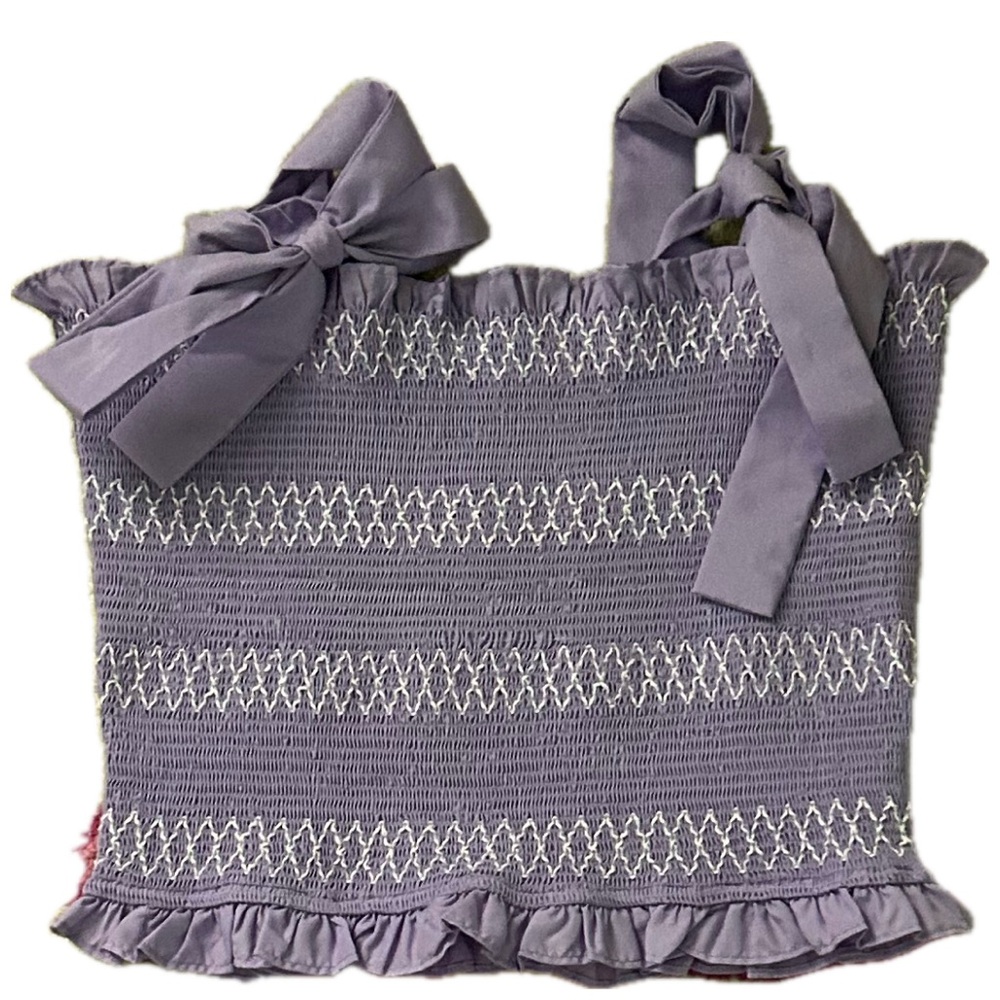 Lavender 2 piece tube top & skirt with shorts built in